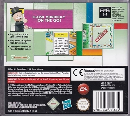 Monopoly - Nintendo DS (A Grade) (Genbrug)